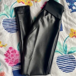 Spanx high waisted Leather leggings/pants